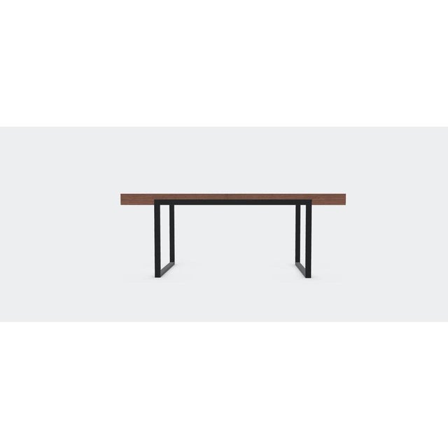 Contemporary Walnut Natur Offset Dining Table by Milla & Milli For Sale - Image 3 of 7
