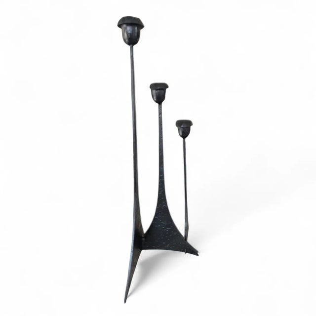 Vintage Brutalist Paul Evans Style Candle Holder For Sale - Image 9 of 10