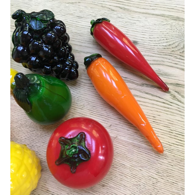 Bowl of HandBlown Glass Fruit and Vegetables 10 Pieces Chairish