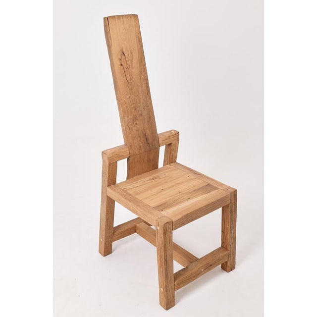Contemporary Massive Oak Chair by Logniture For Sale - Image 3 of 15