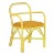 Ginny Rattan Indoor/Outdoor Dining Chair, Yellow For Sale