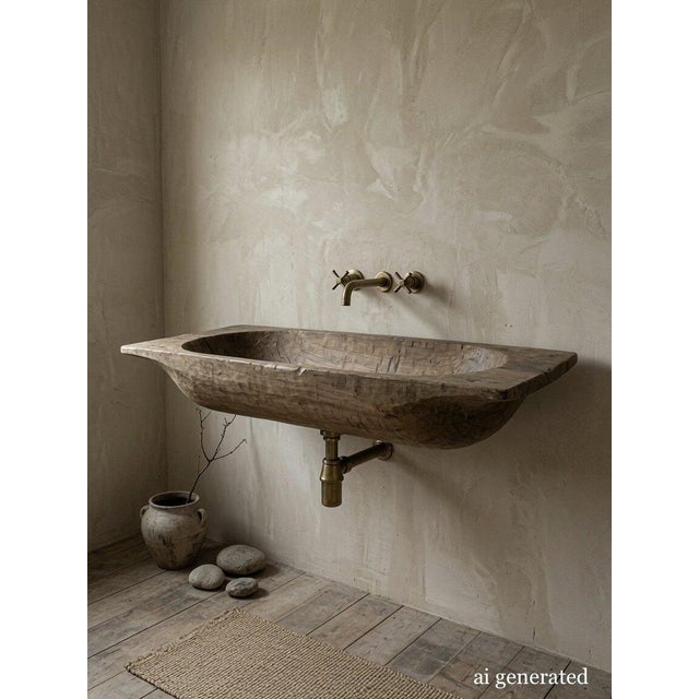 Softwood Trencher-form Dough Bowl For Sale - Image 11 of 13