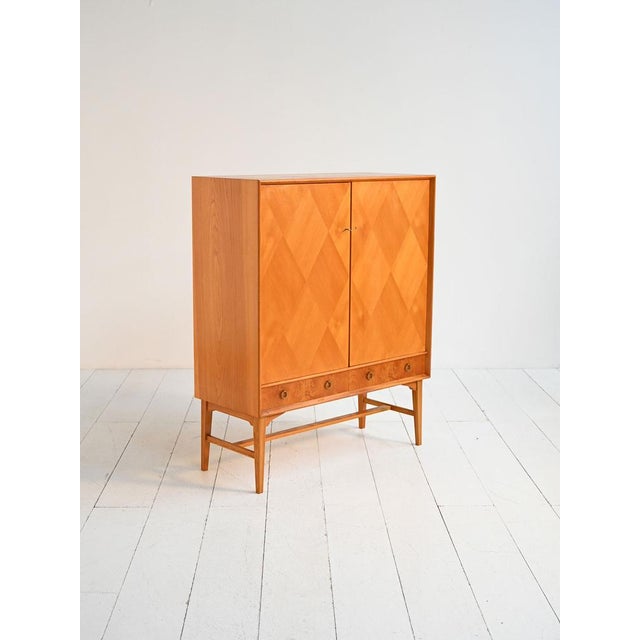 Elm and Burl Cabinet by AB Seffle Möbelfabrik, 1950s For Sale - Image 4 of 11