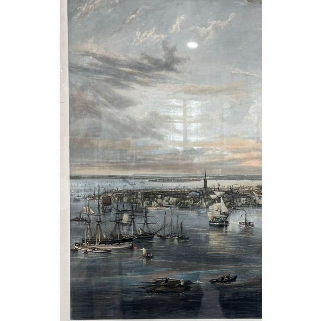Realism New York City 1855 Monumental Aquatint Jw Hill For Sale - Image 3 of 12