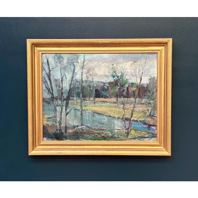 Hugo Carlberg, Obscured by Trees, 1920s-1940s, Oil on Canvas For Sale - Image 17 of 17