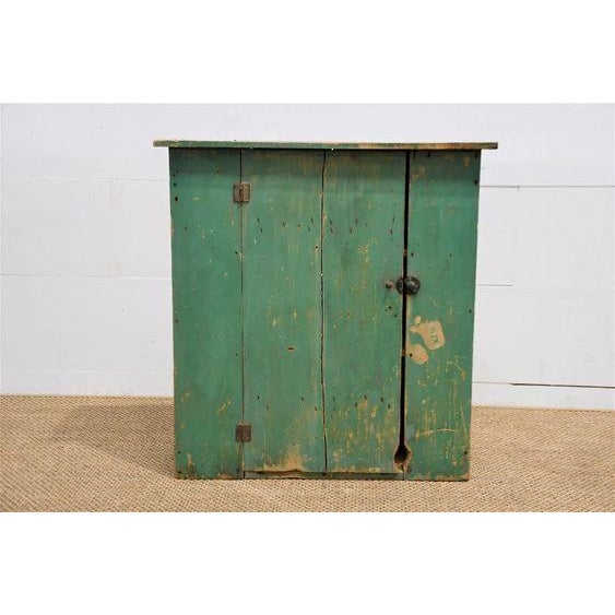 Early 20th Century Primitive Green Painted Cupboard Chairish