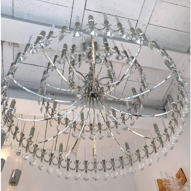 1970s 2 Chandeliers Ovali by Sciolari, Italy, 1970s For Sale - Image 5 of 12