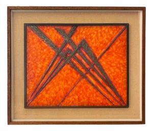Antonio Secci, Brutalist Abstract Composition, Mixed Media on Panel, 1969