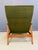 1960s Heywood-Wakefield High-Back Lounge Chair, Sculpted Oak Frame, Olive Fabric 1960s For Sale - Image 5 of 10