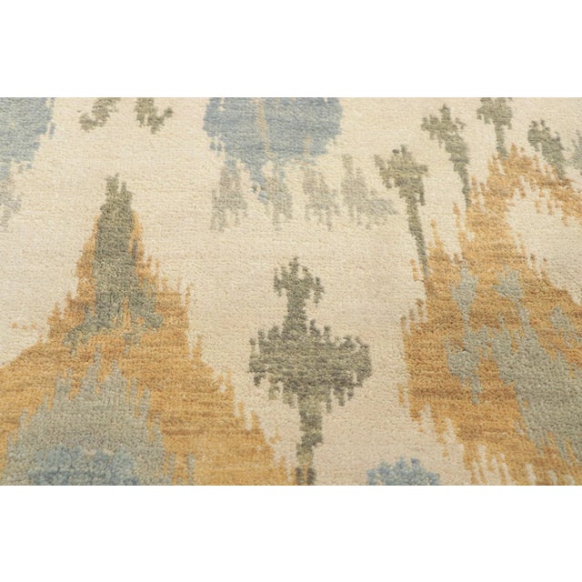 2010s 2010s Vintage Earth-Tone Ikat Rug, 8'1 X 10'4 For Sale - Image 5 of 10