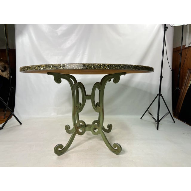 Mid-Century Modern 1970s Resin and Stone Table With Chairs - a Set of 6 For Sale - Image 3 of 13