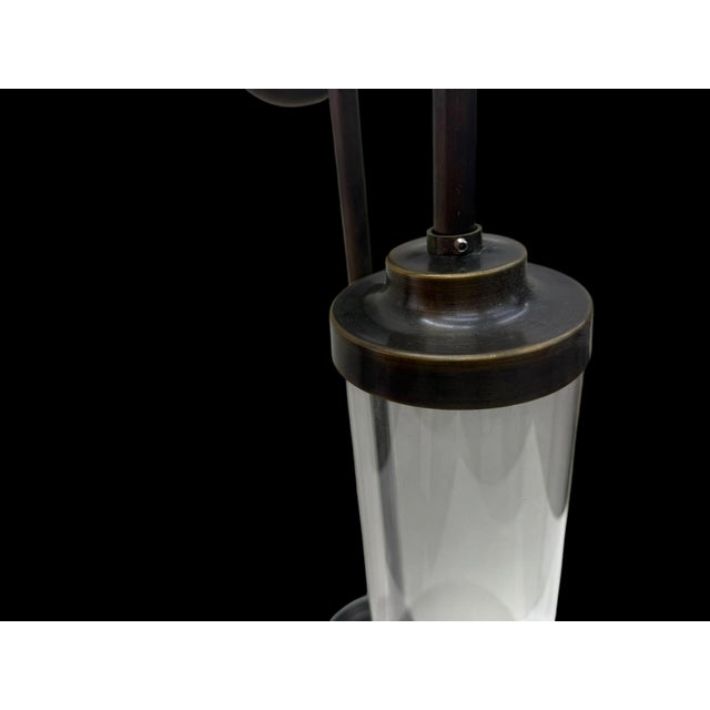 Handmade Brass Double Light Glass Tube Wall Sconce For Sale - Image 13 of 17