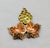 Mid-Century Modern Vintage 1960s Signed Napier Orange & Green Enameled Grape Cluster Brooch For Sale - Image 3 of 7