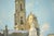 Tan Bell Tower - European Cityscape For Sale - Image 8 of 8