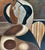 Pair Mid-Century Picasso-Style Carved & Gilded Wood Panels Attributed to Enrico Baj For Sale - Image 9 of 18