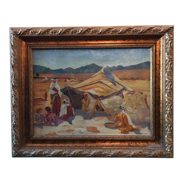 Mathilde Lenoir French Oil on Canvas Painting For Sale
