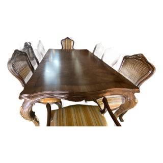 Vintage Karges French Louis XV-Style Walnut Expandable Dining Table With 3 Leaves For Sale