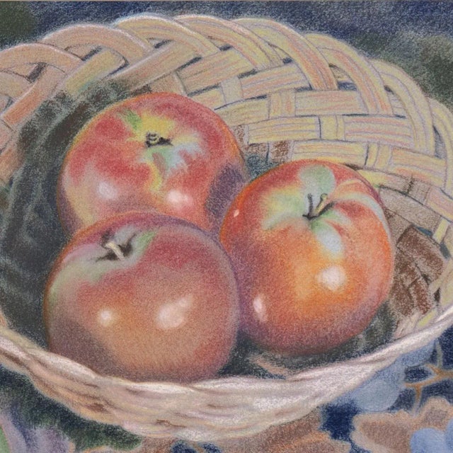 'Basket of Apples' by Maria Winkler, 1991, California League of Woman Artists, Sacramento, Boise Museum For Sale - Image 4 of 7
