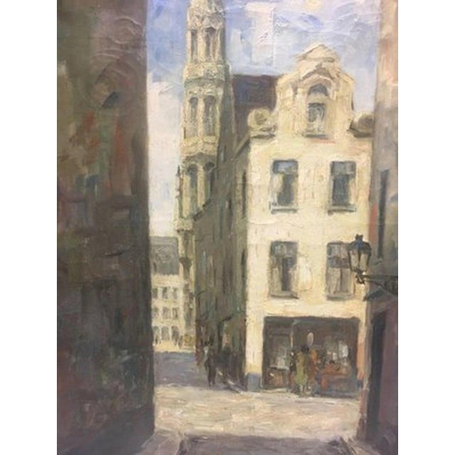 Brussels Tower, Oil Painting on Canvas For Sale - Image 12 of 13