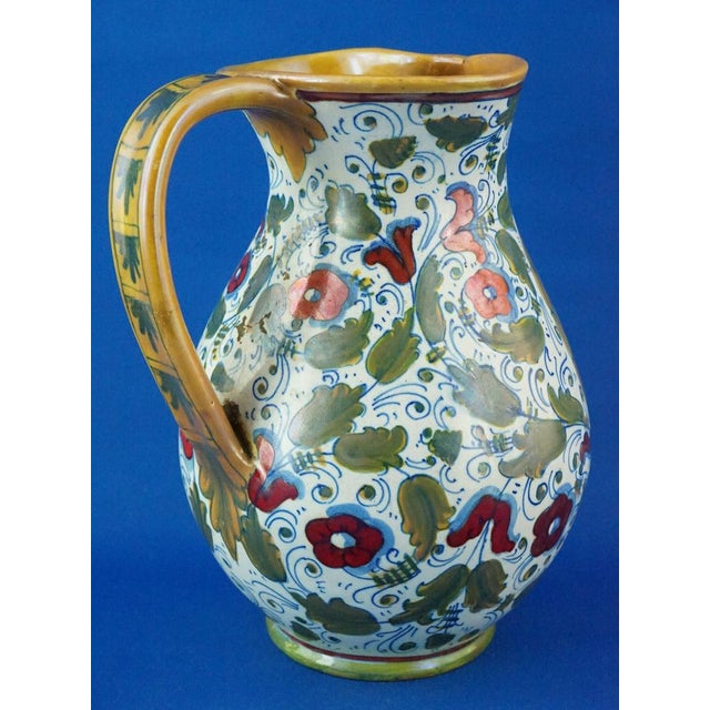 Ceramic Neo-Renaissance Ceramic Jug Vase by Gualdo Tadino for Icap, Italy, 1920s For Sale - Image 7 of 18