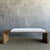 Contemporary Casi Brown Bench in White Oak and Natural Genuine Sheep Upholstery For Sale - Image 3 of 14