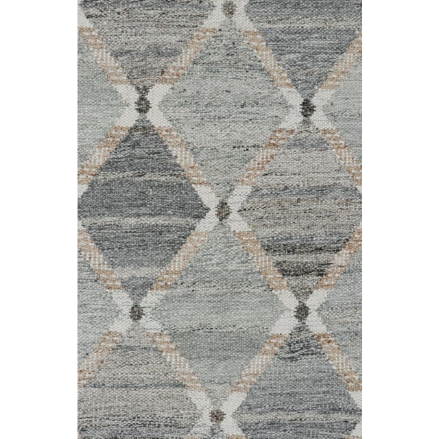 Contemporary Rug & Kilim’s Custom Scandinavian Outdoor Rug With Geometric Pattern - 6'x9' For Sale - Image 3 of 7