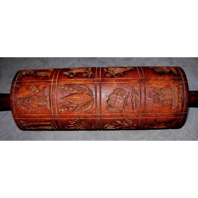 19th Century Springerle Wooden Rolling Pin With 24 Stamp Designs For Sale In New York - Image 6 of 7