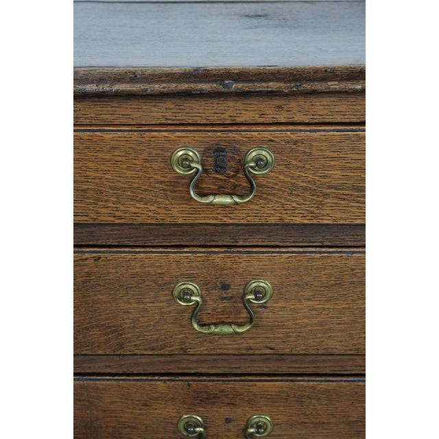 Antique English Oak Chest of Drawers, 18th Century For Sale - Image 9 of 18