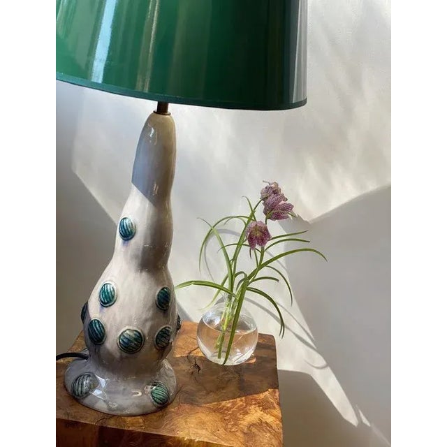 Louise Adelborg Table Lamp for Rörstrand. 1950s. Rörstrand Ceramic Table Lamp by Louise Adelborg, Sweden. Lamp base in...