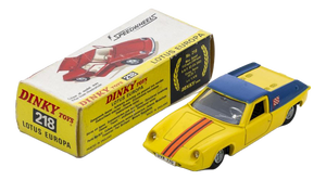 #218 Lotus Europa Car Model by Dinky Toys, Set of 2