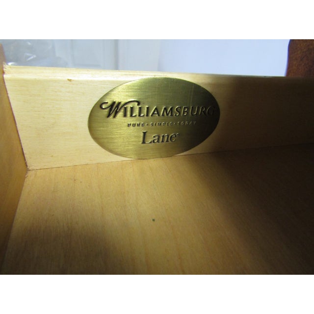 Brown Williamsburg by Lane Solid Cherry Large Chest of Drawers For Sale - Image 8 of 11