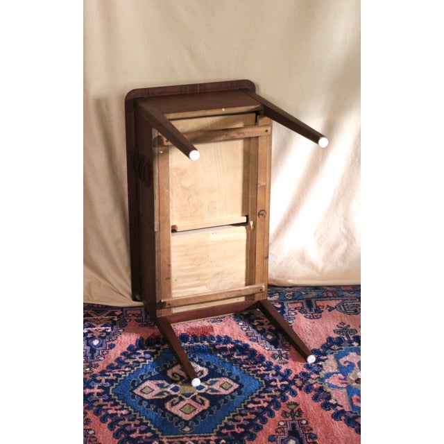 Brown 1960s Midcentury Modern Scandinavian Sewing Table For Sale - Image 8 of 14