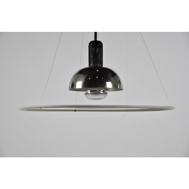 Vintage Italian Frisbi 850 Pendant Lamp by Achille Castiglioni for Flos, 1970s, in Very Good conditions. Designed 1970 to...
