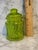 Glass Vintage Green Glass Apothecary Jar With Optic Swirl For Sale - Image 7 of 13