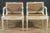Pair of Louis XVI Style Caned with wooden frames Fauteuils, white painted. Very elegant and well apportioned 31" H x 26.5"...