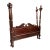 Late 19th Century Magnificent Antique Carved Mahogany Four-Poster King Bed For Sale
