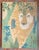 We are selling this great looking Mid-Century painting of a Lion. This lion painting has very attractive worn surface with...