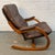 Wood Vintage Bentwood and Leather Rocking Chair For Sale - Image 7 of 12