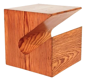 Sculptural Side Table in Pine Wood, 1970s