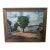 Vintage Signed Coastal Harbor Oil Painting in Ornate Gilt Frame, 1958 For Sale
