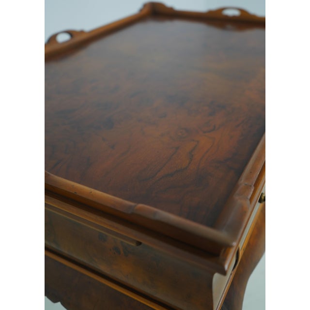 Italian Chippendale Style Olivewood Tea Table For Sale - Image 10 of 18