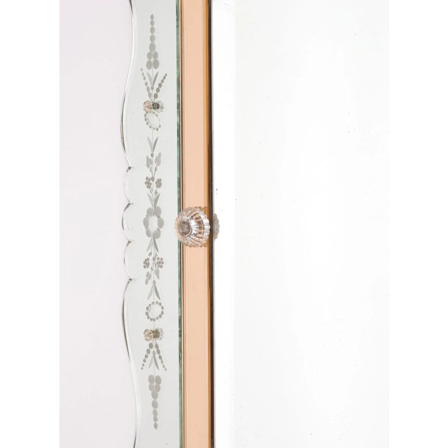 Glass Antique Venetian Mirror For Sale - Image 7 of 10