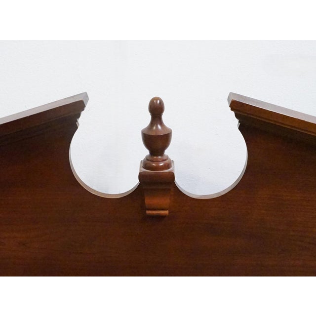 Broyhill Furniture Solid Cherry Traditional Style Queen Size Pediment Bed 6595-66 For Sale In Kansas City - Image 6 of 11