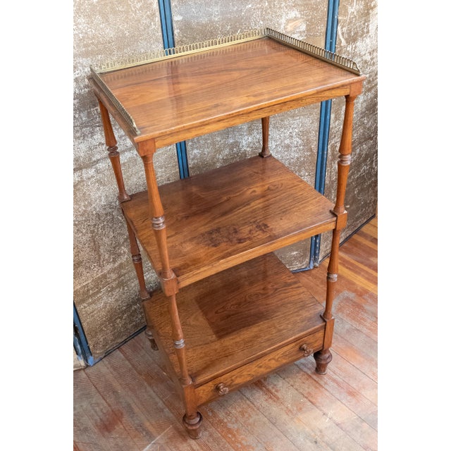 Mid 19th Century 19th Century English Regency Rosewood Etagere Shelf With Gallery For Sale - Image 5 of 18