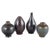 Small Mid-Century Ceramic Vases from Wallåkra Keramik, Sweden, Set of 4 For Sale - Image 5 of 5