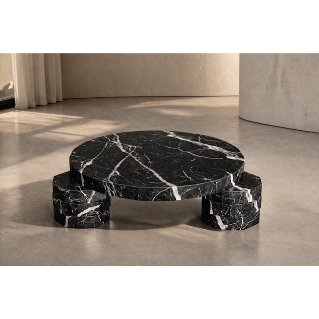 Not Yet Made - Made To Order Handmade Round Table with Octagonal Feet by Andrea Grasso For Sale - Image 5 of 7