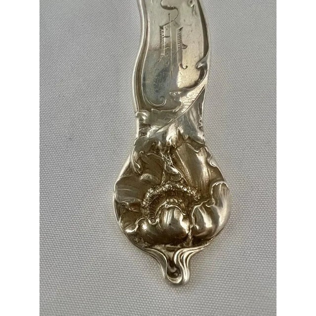 Art Nouveau Art Nouveau Serving Spoon, George W. Shiebler & Co. For Sale - Image 3 of 6