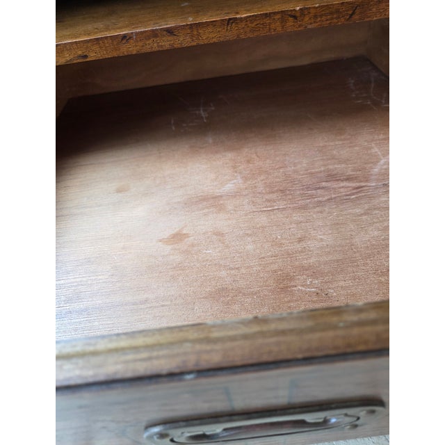 Campaign Drexel Oxford Square End Table or Commode For Sale - Image 3 of 9