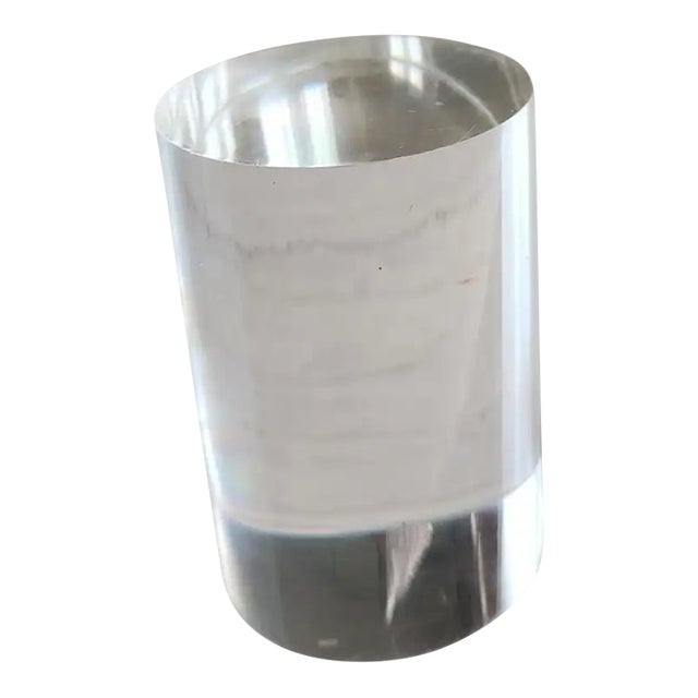 1970s Modern Lucite Paperweight For Sale