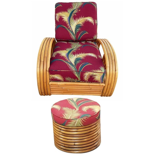 Mid-Century Modern 1950s Restored Rattan 3/4 Pretzel Arm 3 Piece Living Room Set For Sale - Image 3 of 6